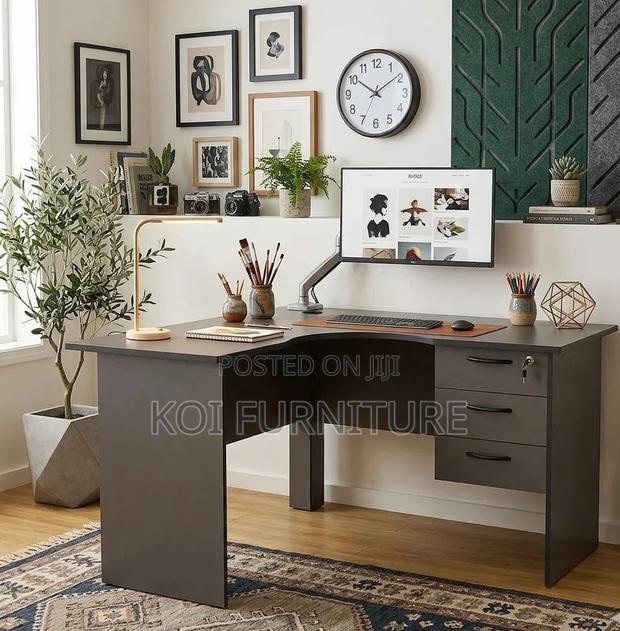 Office Desk; 1.2 Meters Round Curved Home Office Desk