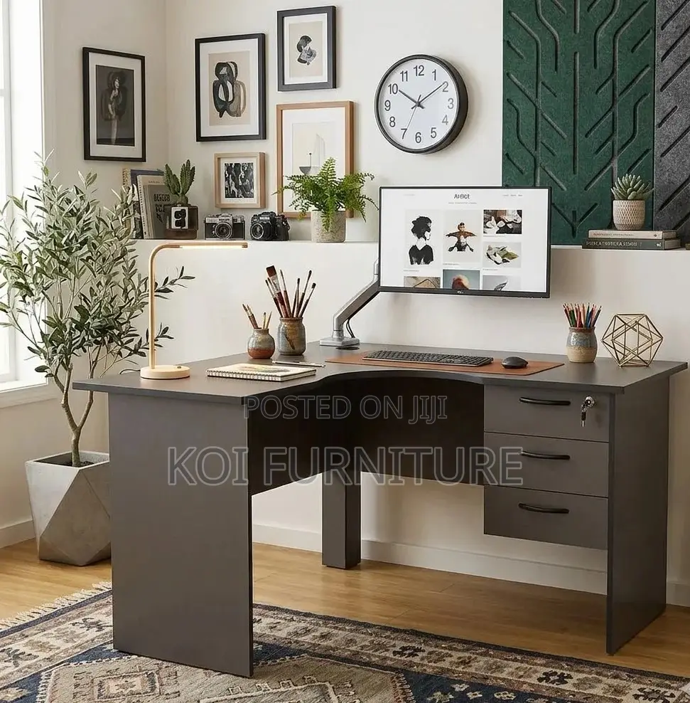 Office Desk; 1.2 Meters Round Curved Home Office Desk