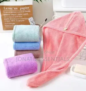 Microfiber Hair Towel Wrap Turban Wrap With Button for Women