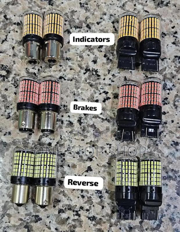 High-Intensity Led Bulbs in Amber-Indicator,Red-Brake,White,Reverse