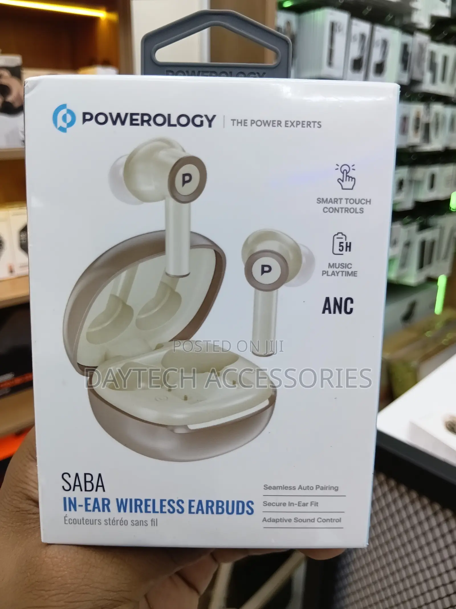These Are the Powerology Saba in-Ear Wireless Earbuds - Beige
