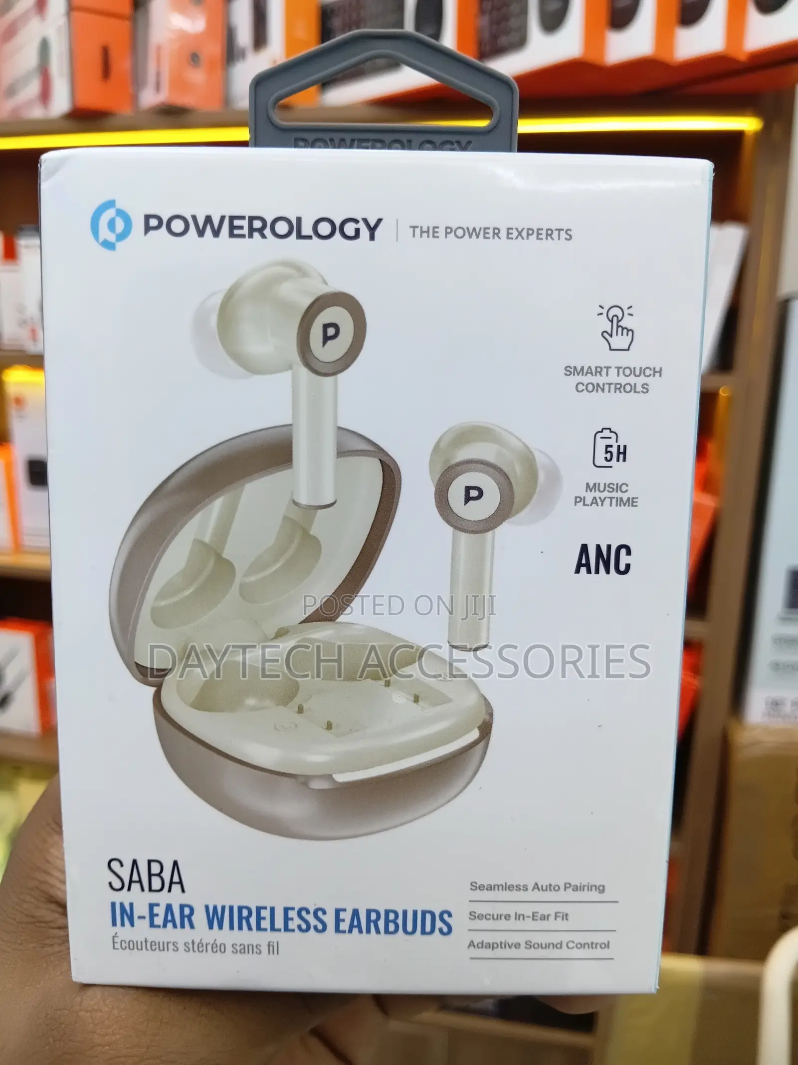 These Are the Powerology Saba in-Ear Wireless Earbuds - Beige
