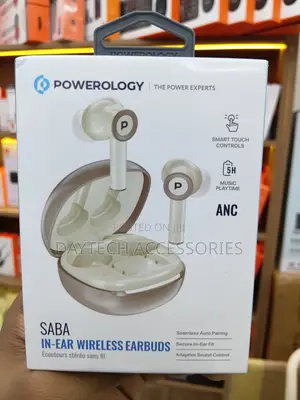 These Are the Powerology Saba in-Ear Wireless Earbuds - Beige