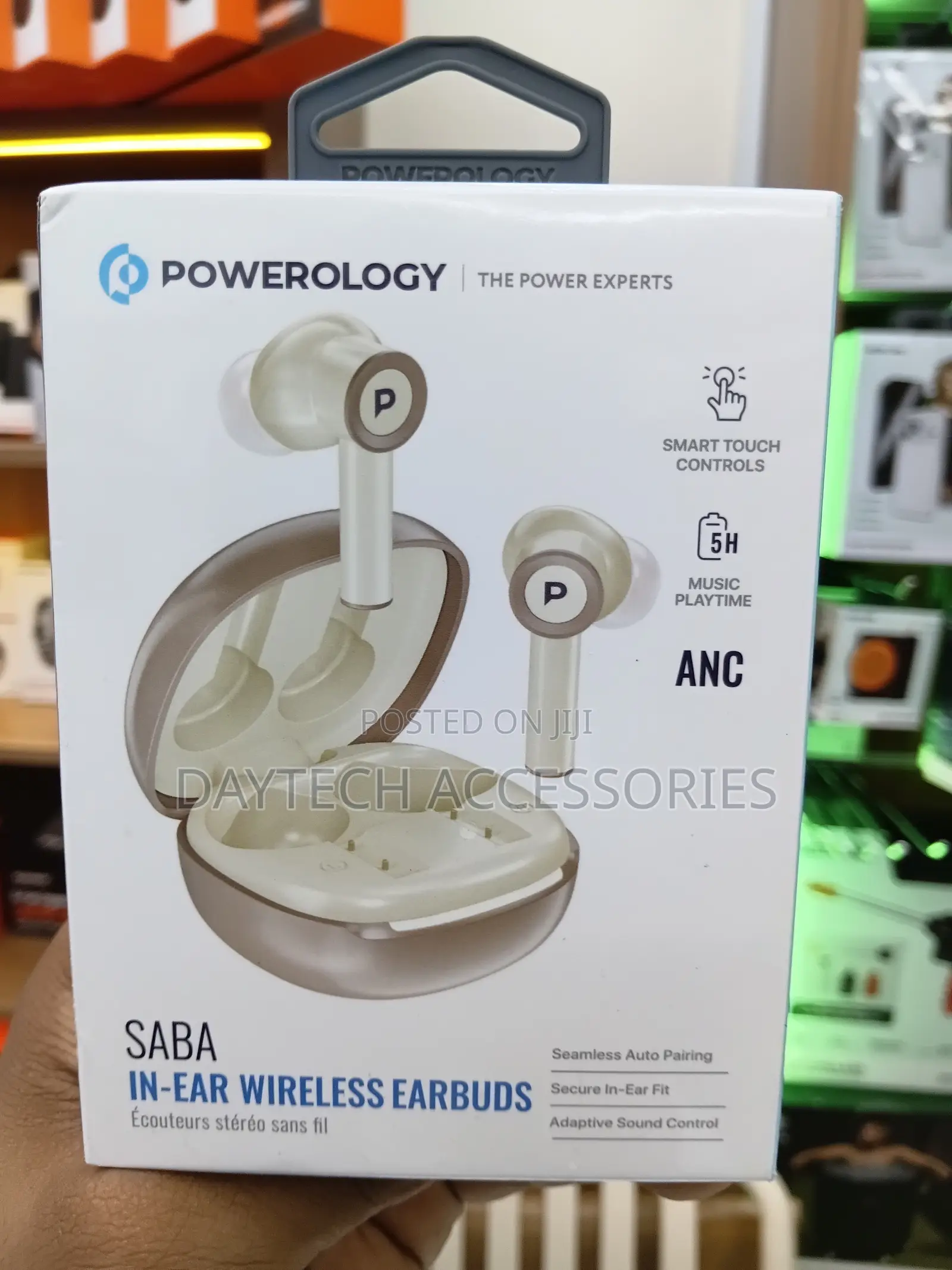 These Are the Powerology Saba in-Ear Wireless Earbuds - Beige