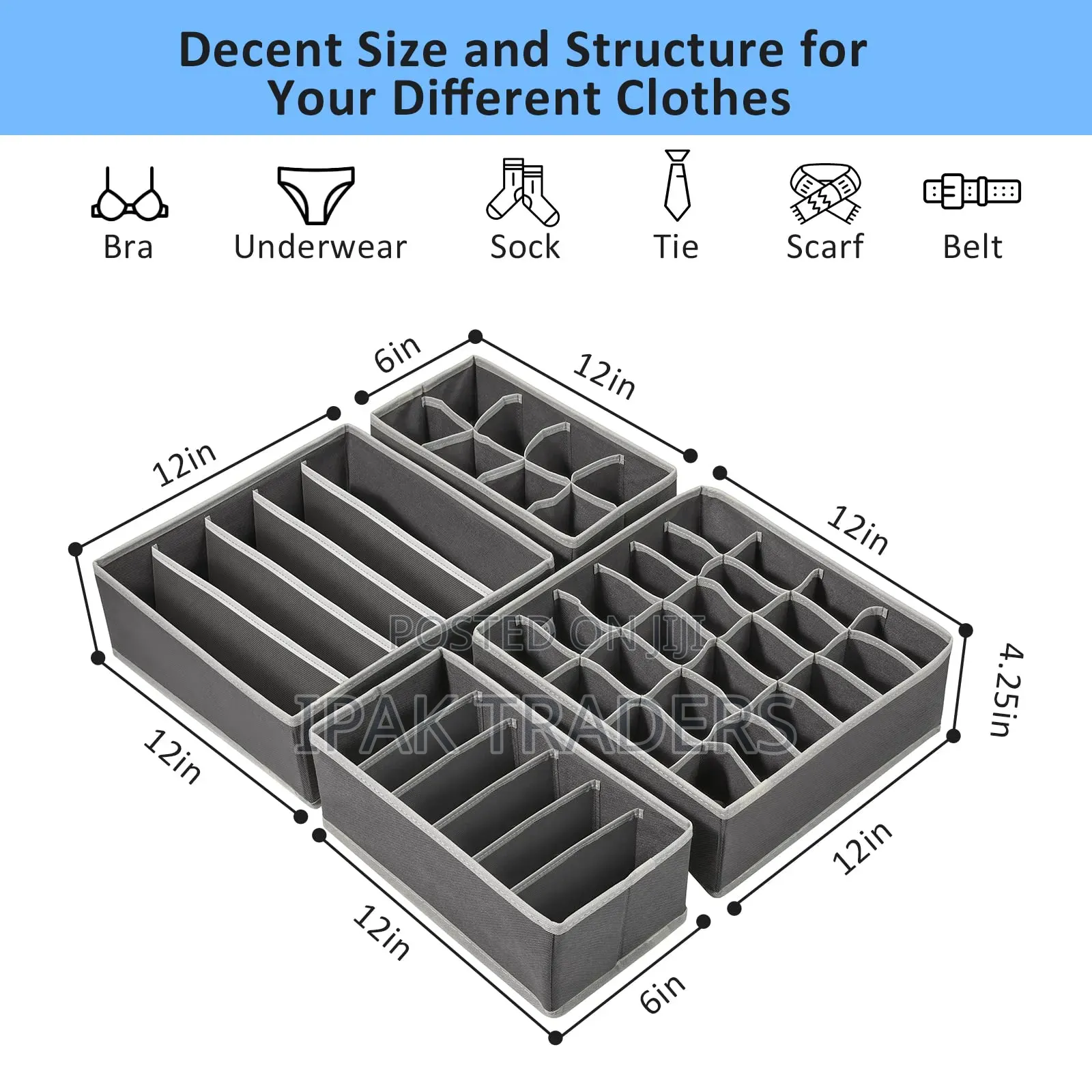 *New ArrivalFoldable 4in1 Under Garment Organizer Each Set of 4