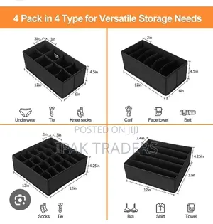 *New ArrivalFoldable 4in1 Under Garment Organizer Each Set of 4
