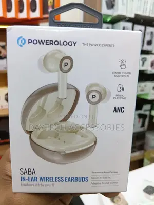 Powerology Saba in-Ear Wireless Earbuds Anc Immersive Audio Earphones.