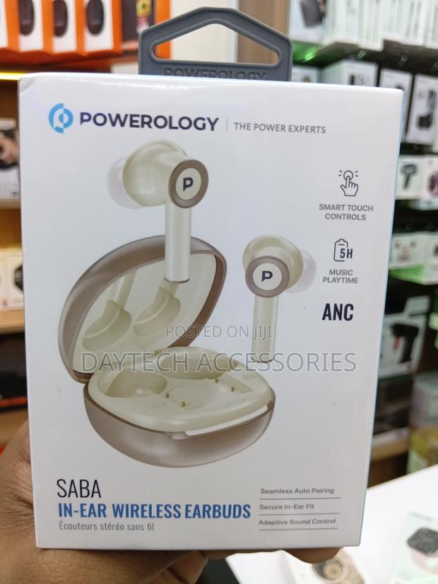 Powerology Saba in-Ear Wireless Earbuds Anc Immersive Audio Earphones.