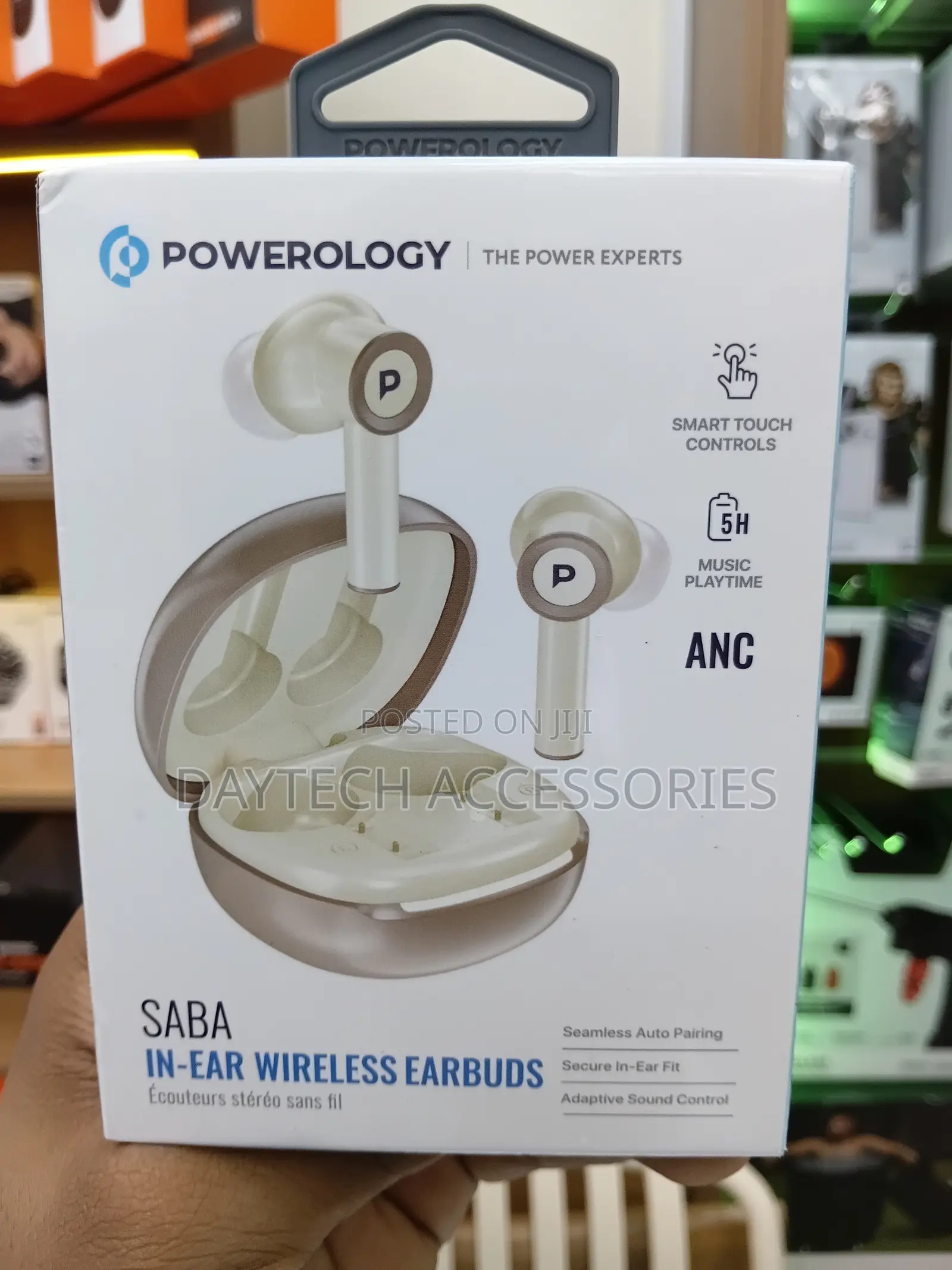 Powerology in-Ear Wireless Earbuds Saba Bluetooth Headphones.