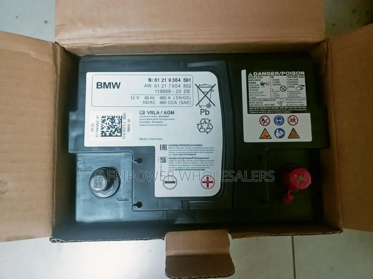 BMW Oem Din 60/ 60ah Agm Battery