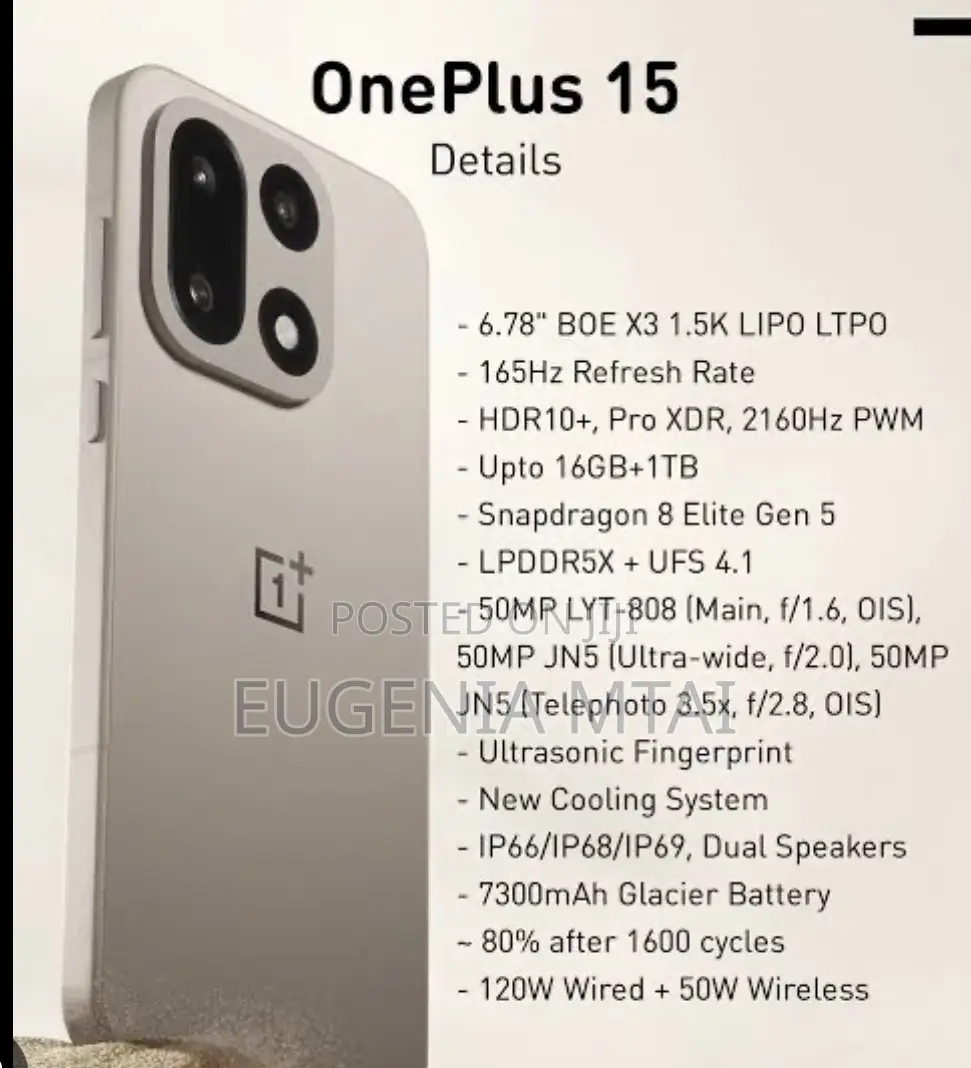New OnePlus 15 1 TB Blue