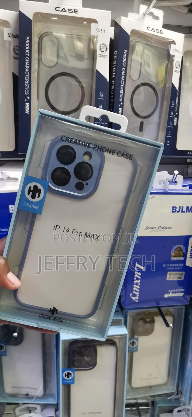 iPhone 14 Pro Max in Blue Casekoo Border Center Transparent - thumbnail 2