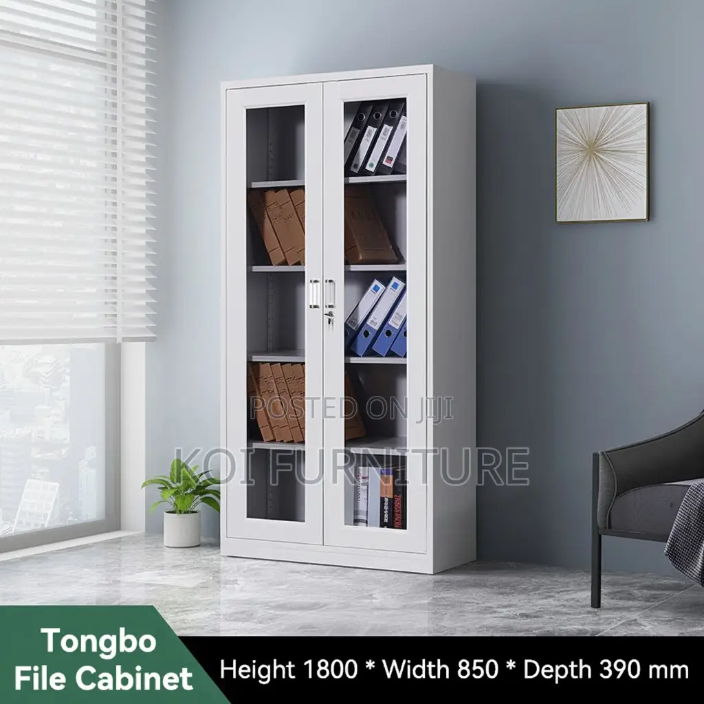 Office Cabinet; Two Doors Cabinet With Adjustable Shevles