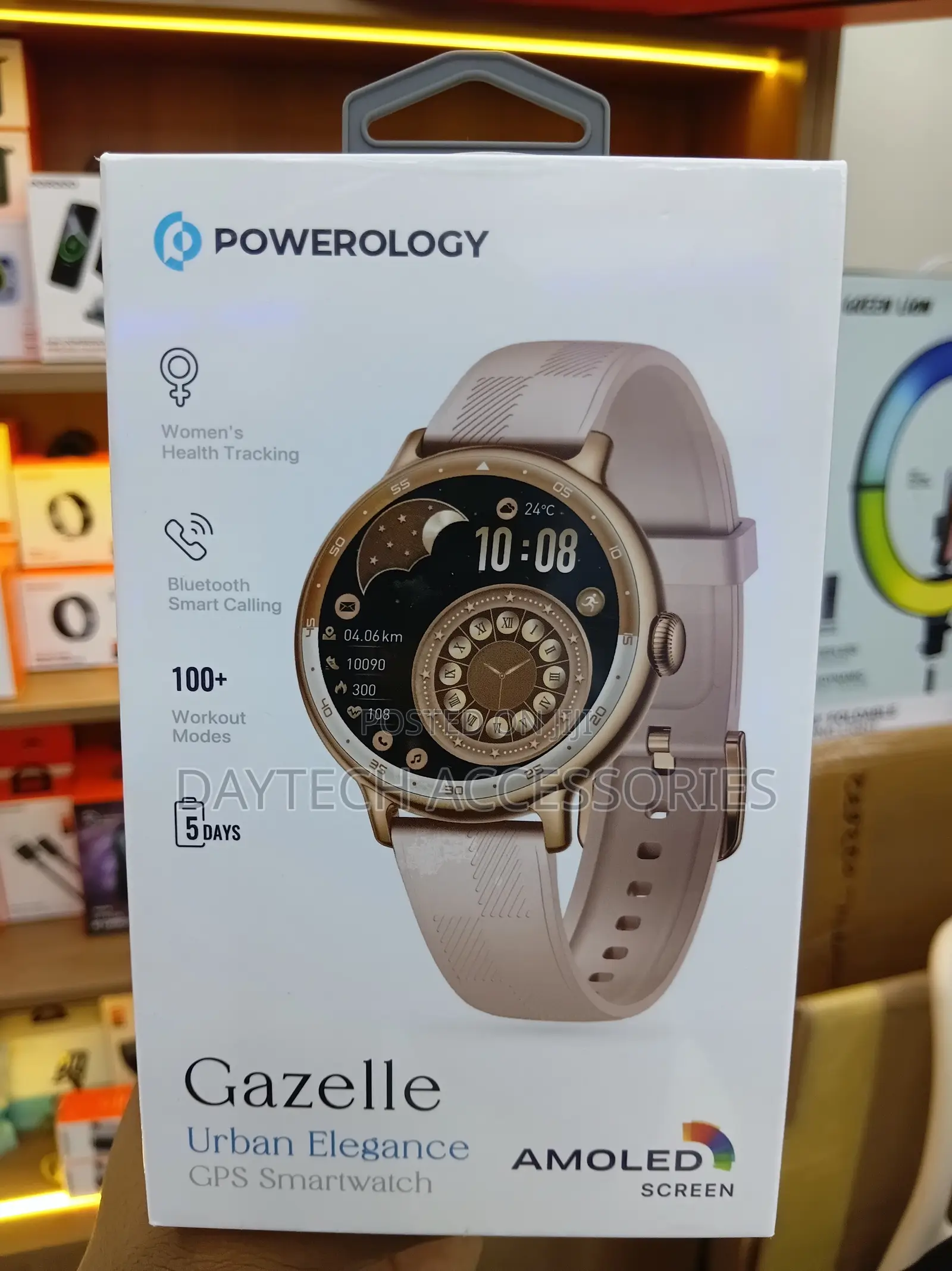 This Is a Powerology Gazelle Urban Elegance GPS Smartwatch - Rse Gold