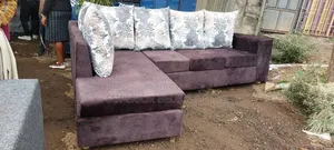 Brown L Shaped Sofa