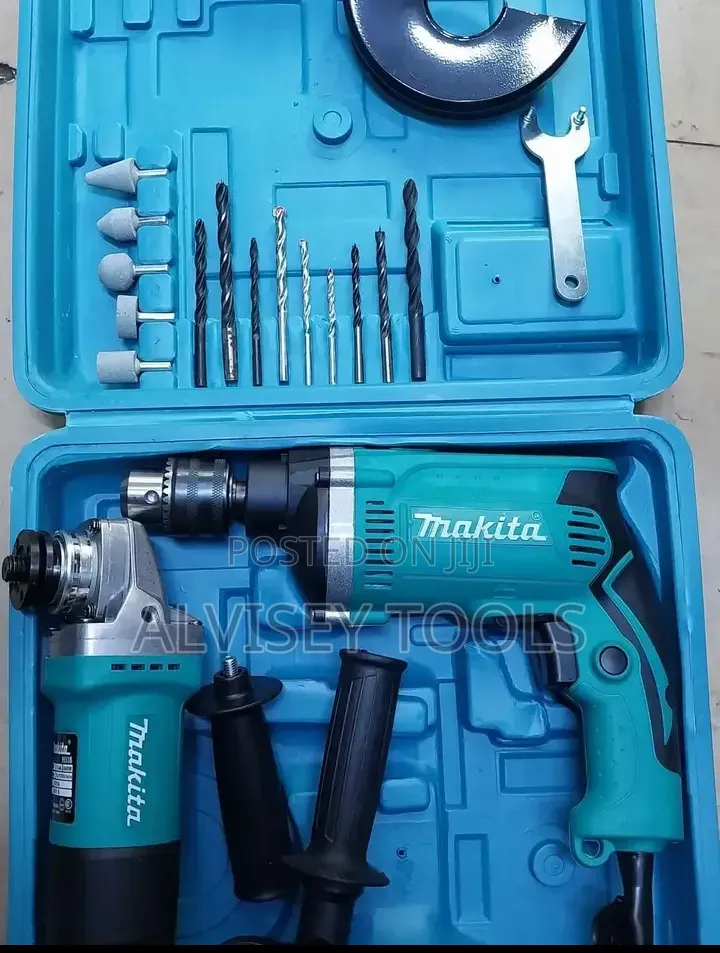 Makita Grinder and Impact Drill Set