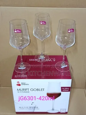 6 Pieces Long Stem Wine Glasses