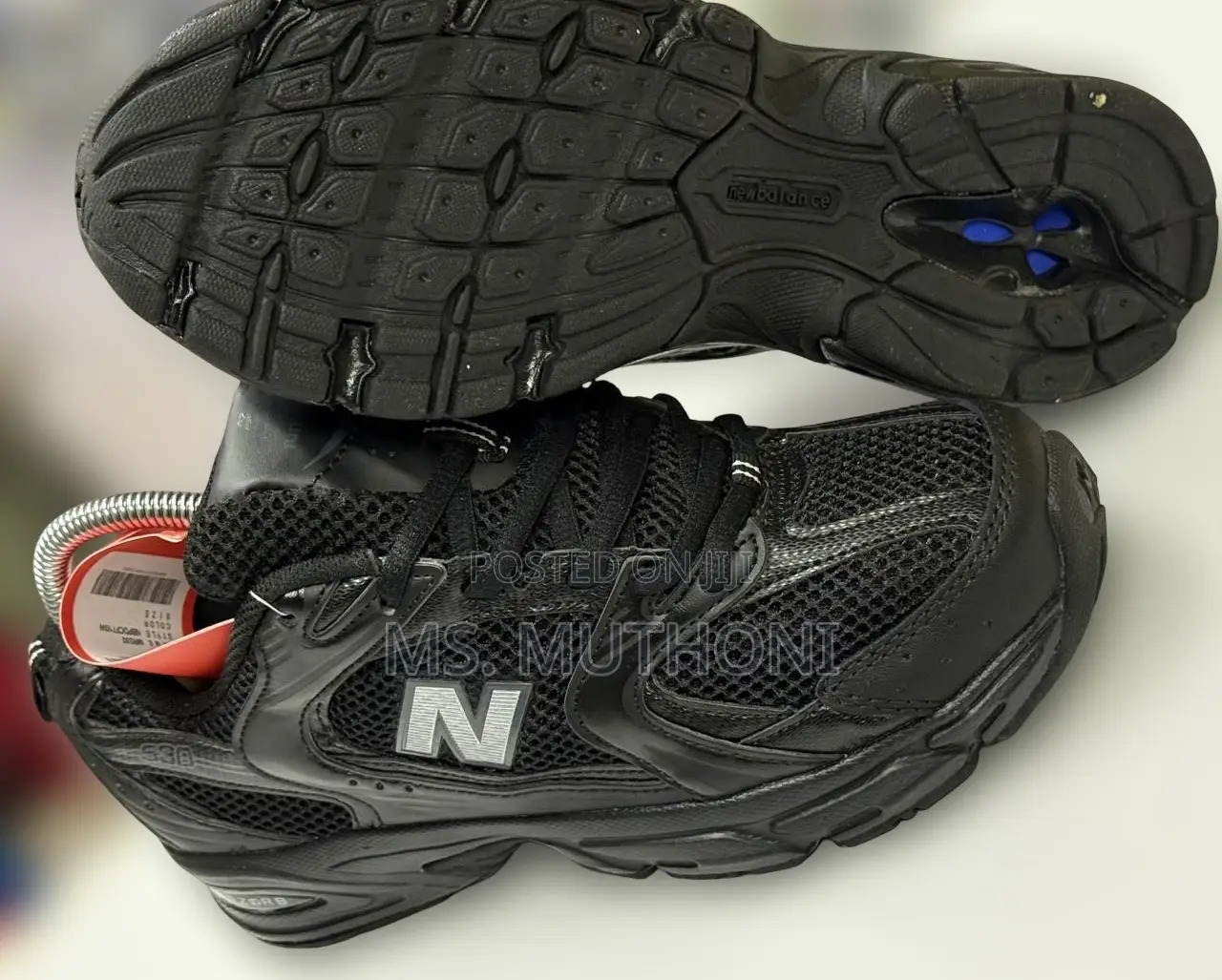 Triple Black New Balance 530 Lifestyle Running Sneaker Size 36-44