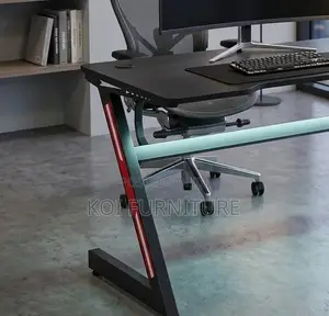 Office Desk; Computer Gaming Desk With Led Lights