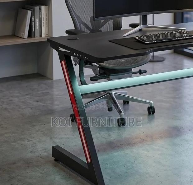 Office Desk; Computer Gaming Desk With Led Lights - thumbnail 5