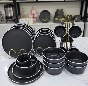 24 Pieces Black Dinnerset