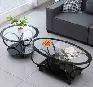 Glass Table: Economical Glass Coffee Table With Compartments