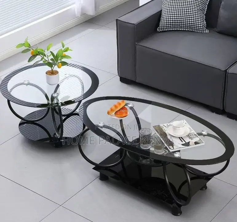 Glass Table: Economical Glass Coffee Table With Compartments
