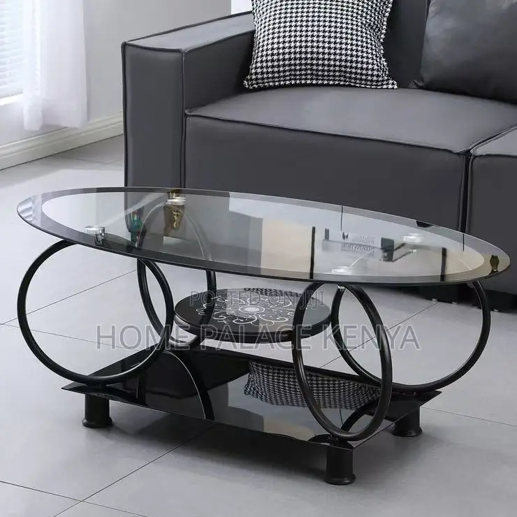 Glass Table: Economical Glass Coffee Table With Compartments