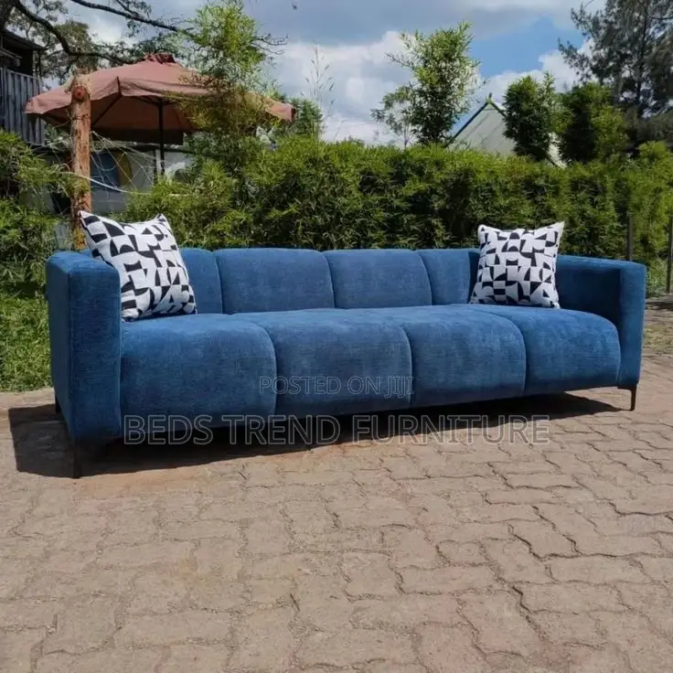 4-Seater Modern Royal Blue Sofa Set