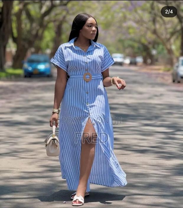 Stripped Maxi Shirt Dress - thumbnail 3