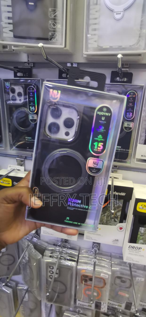 iPhone 15 Pro Max Njoyny Magnetic Ring Stand Case - thumbnail 2