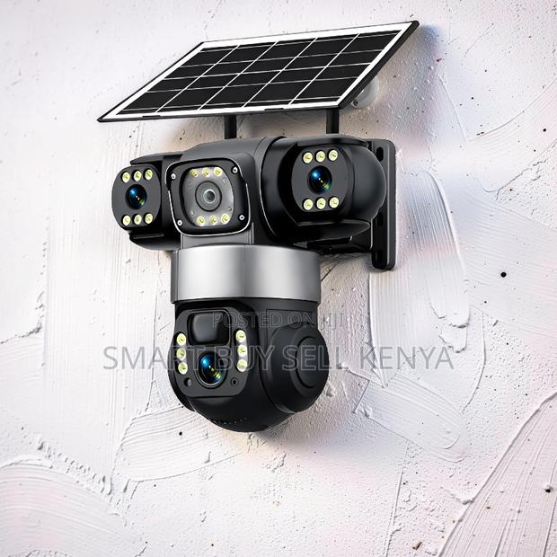Plug and Play Remote View 4g PTZ Three Lens Solar Camera