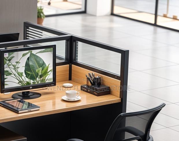 Office Workstation; Two Users Cubicle Office Table Station - thumbnail 3