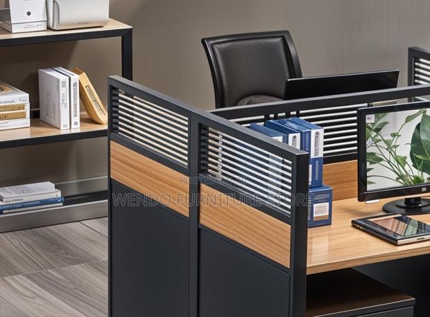 Office Workstation; Two Users Cubicle Office Table Station - thumbnail 4
