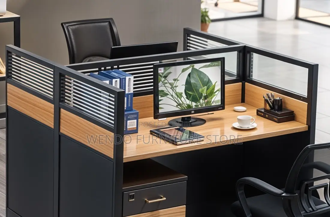 Office Workstation; Two Users Cubicle Office Table Station