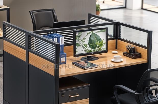 Office Workstation; Two Users Cubicle Office Table Station - thumbnail 6