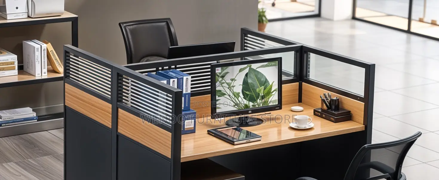 Office Workstation; Two Users Cubicle Office Table Station