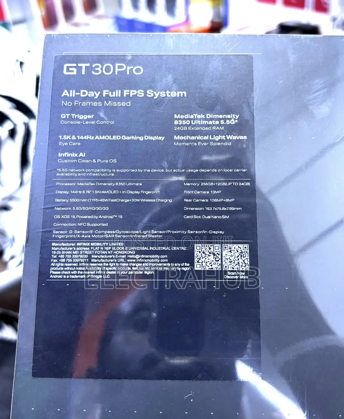 New Infinix GT 30 Pro 256 GB Black