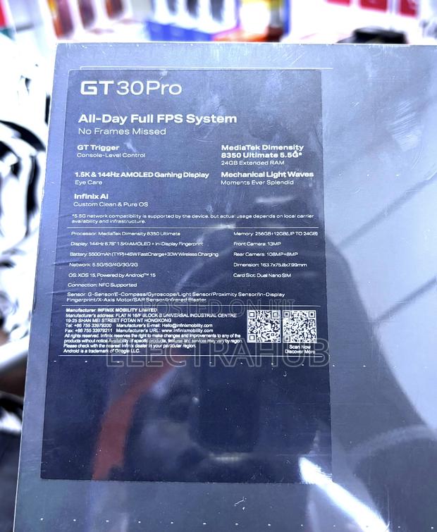 New Infinix GT 30 Pro 256 GB Black - thumbnail 2
