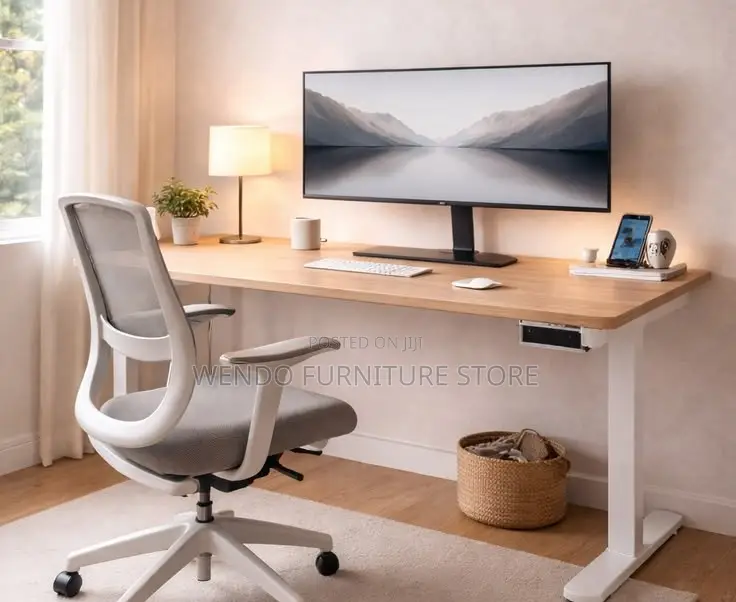 Office Desk; 1.6 Meters Electric Adjustable Tables In Ergonomic Design