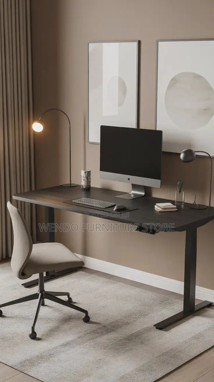 Office Desk; 1.6 Meters Electric Adjustable Tables In Ergonomic Design