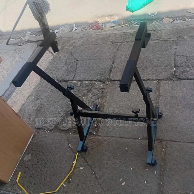 Double Stand Metallic Adjustable Professional Keyboard Stand - thumbnail 2