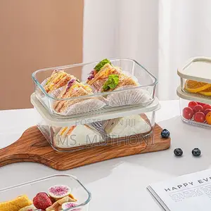 (1700ml ) Each 2pcs Large Capacity Food Storage Glass Containers