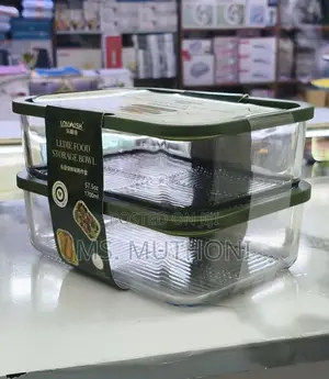(1700ml ) Each 2pcs Large Capacity Food Storage Glass Containers