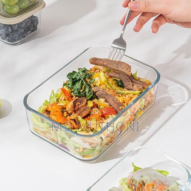 (1700ml ) Each 2pcs Large Capacity Food Storage Glass Containers - thumbnail 5