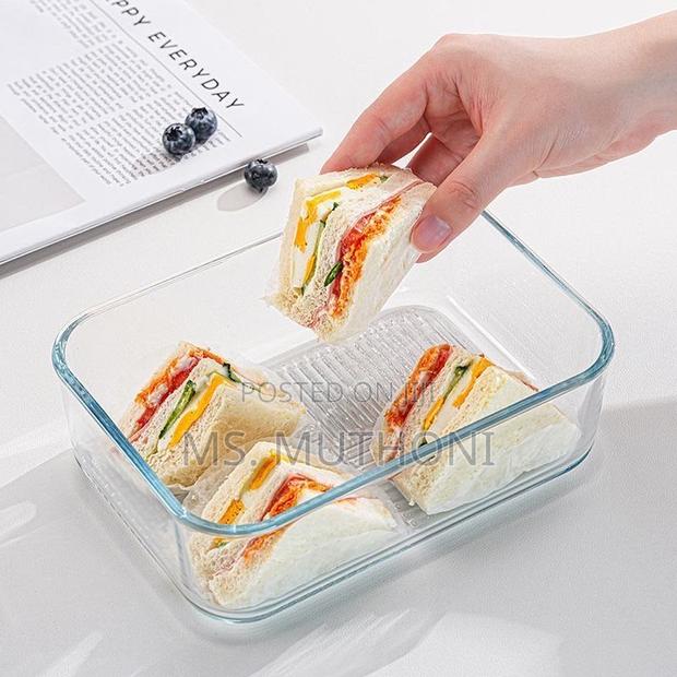 (1700ml ) Each 2pcs Large Capacity Food Storage Glass Containers - thumbnail 6