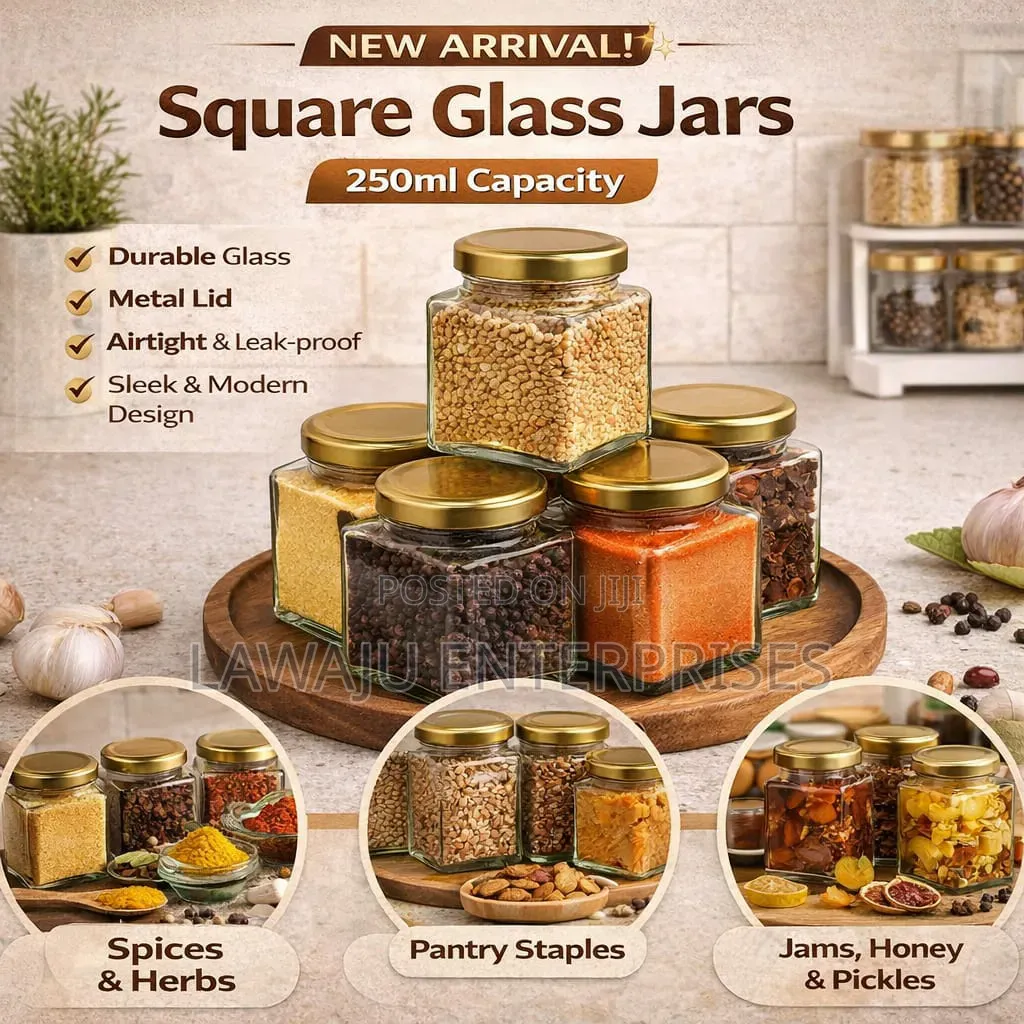 Square Glass Jars