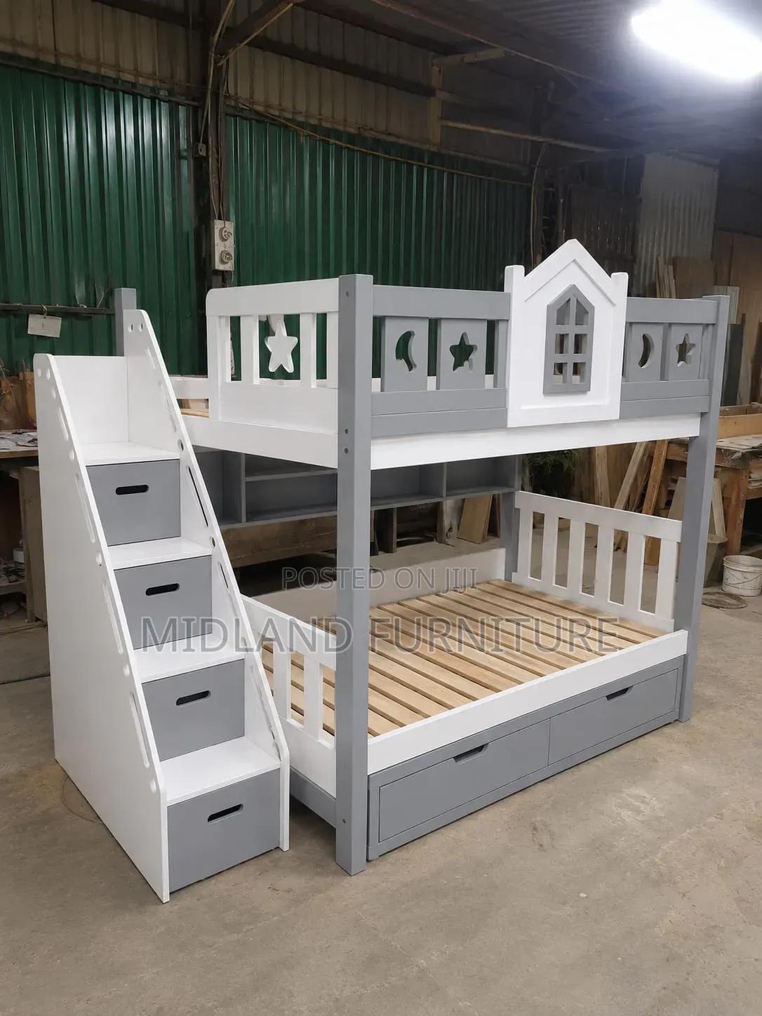 3.5x6 Double Decker Bunk Bed for Children.