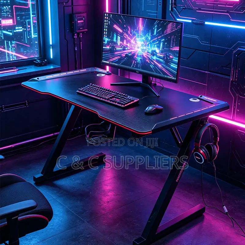 Gaming Desk With Led Lights