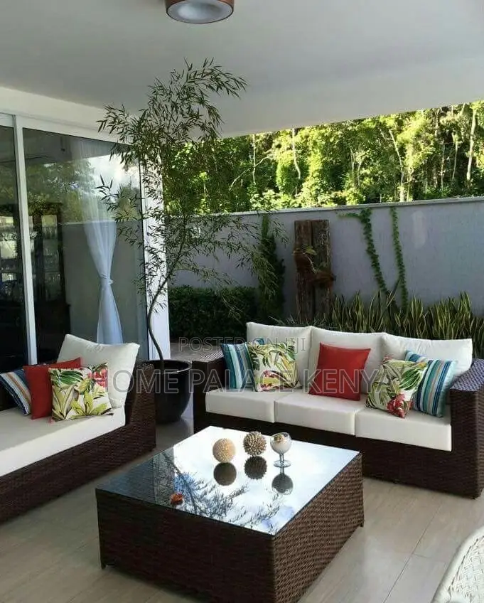 Rattan Sofa: Outdoor Garden Rattan Sofa Set With Table